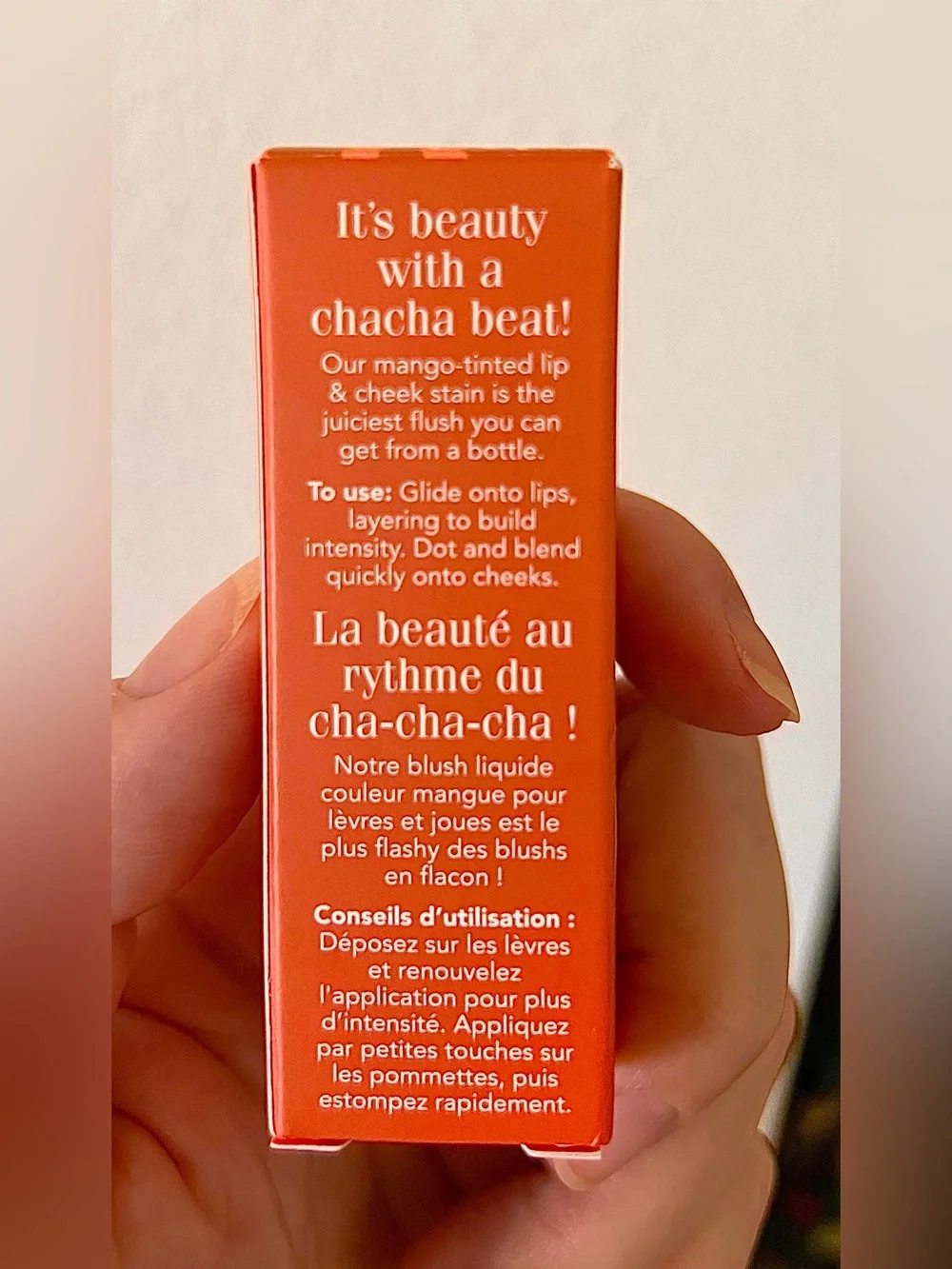 Benefit Cha Cha Tint Mango- Coral Tinted Lip & Cheek Stain New full size 0.2 oz